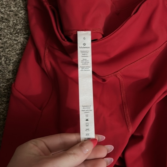 Lululemon Speed Up Crop 21” In “Dark Red” - Picture 2 of 5